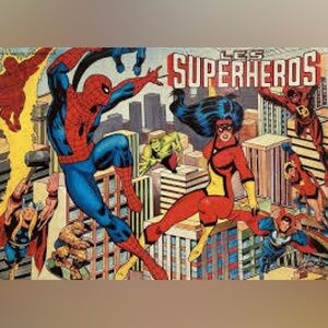 Marvel vintage 1979 officially licensed MADE IN ITALY  LES SUPER HEROS STAMP SET